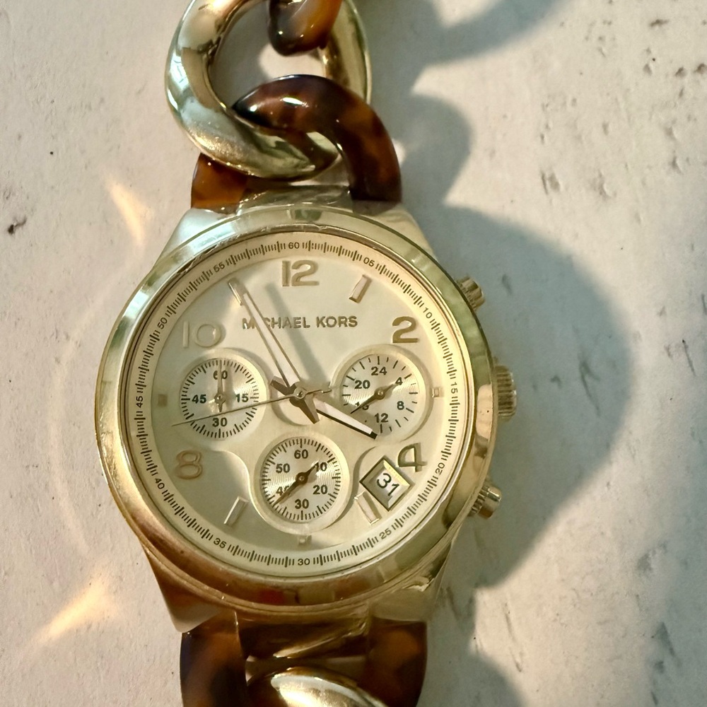 Michael Kors Gold and Brown Watch